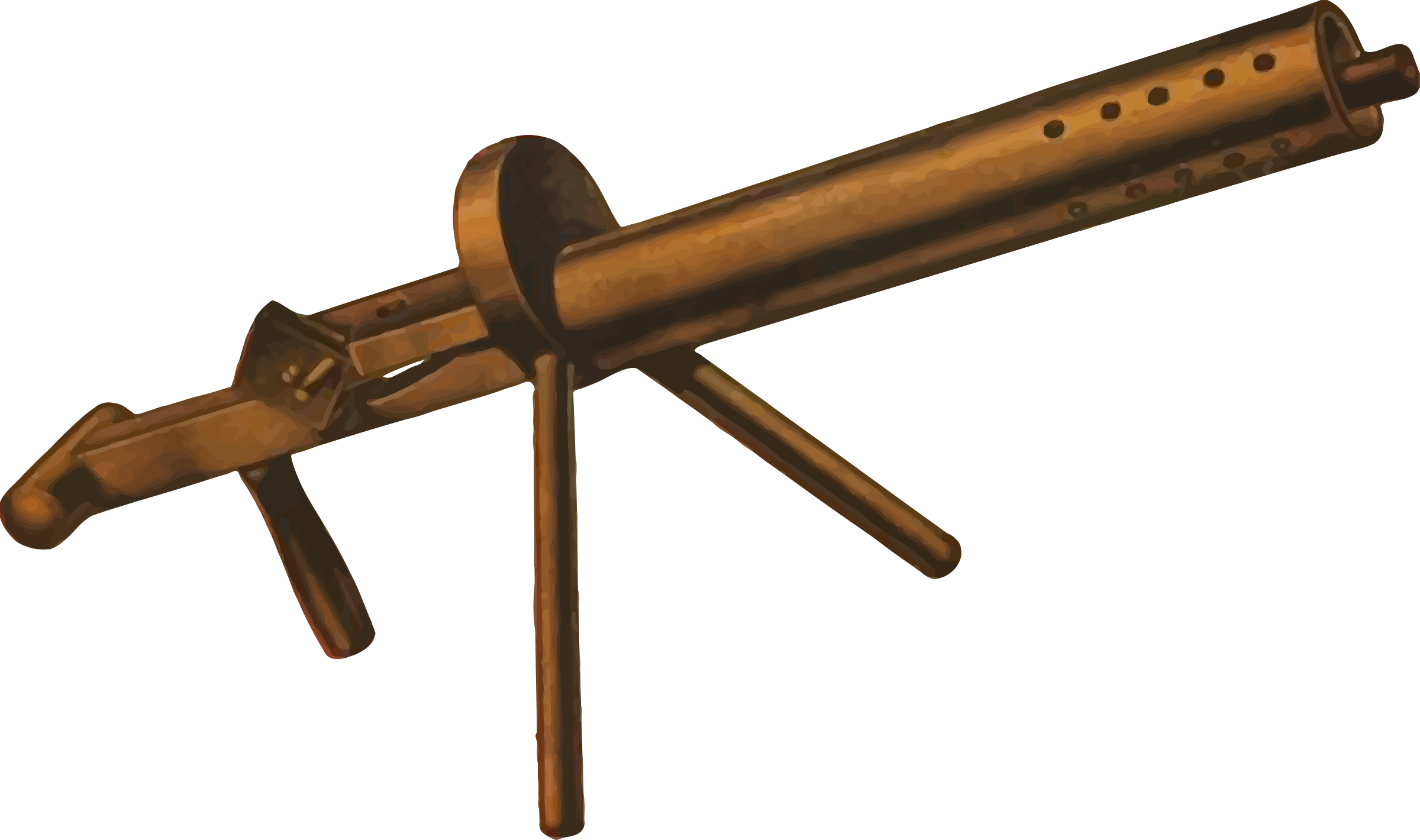Big Image - Machine Gun Clipart (2400x1420)