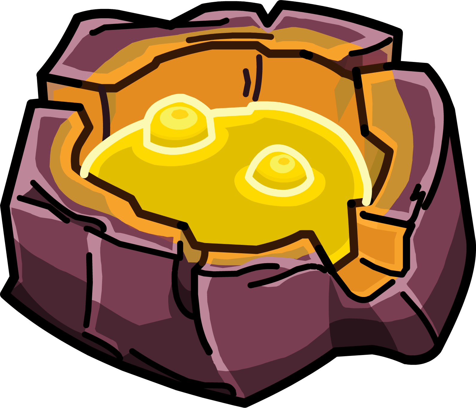 Golden Lava Puddle - Portable Network Graphics (1590x1363)