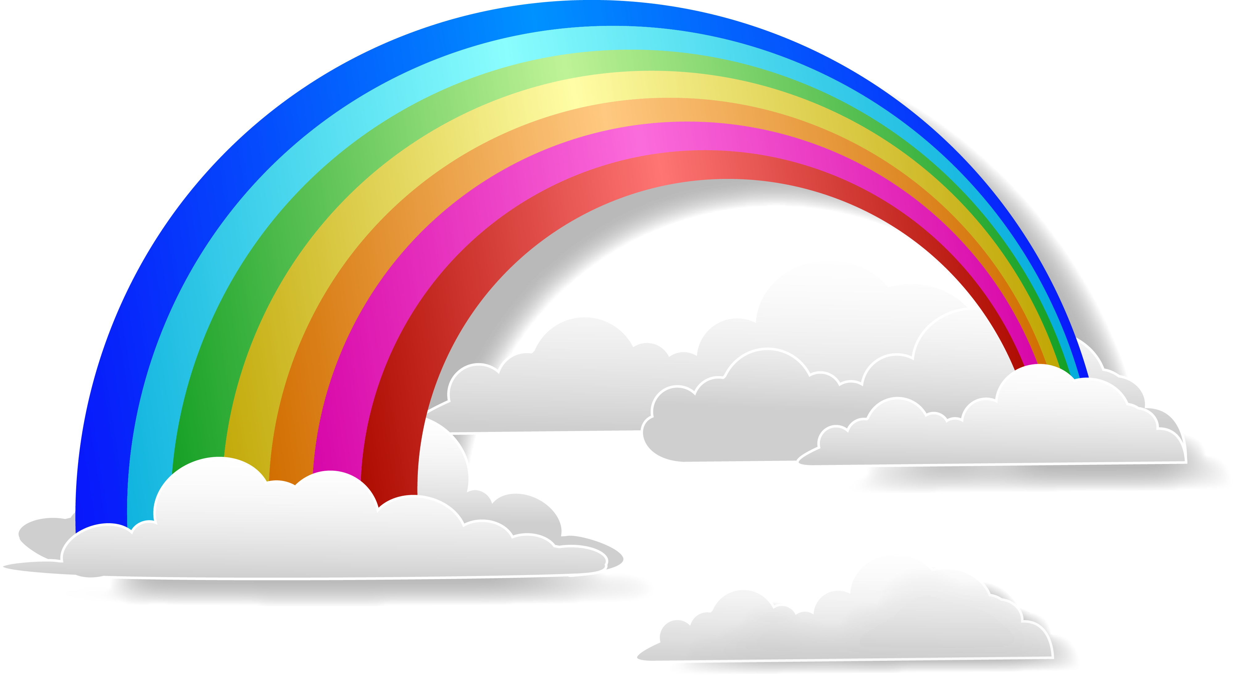 Rainbow Cloud Iridescence Euclidean Vector - Vector Rainbow Png (3999x2188)