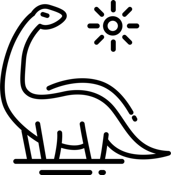 Brontosaurus Rubber Stamp - Rubber Stamp (585x600)