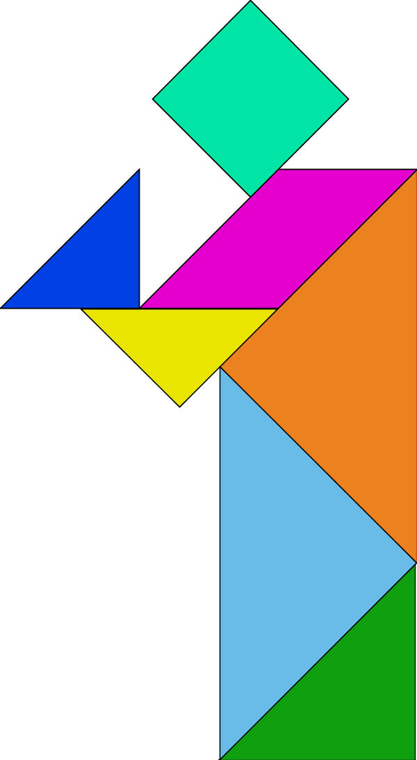 Vector Clip Art - Tangram Person (600x1093)