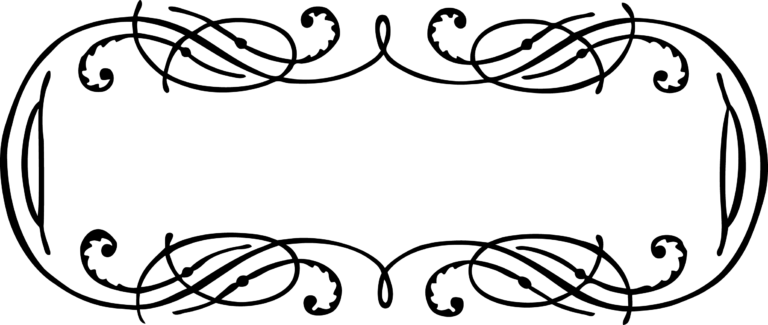 Calligraphy Leaf Border Design (768x325)