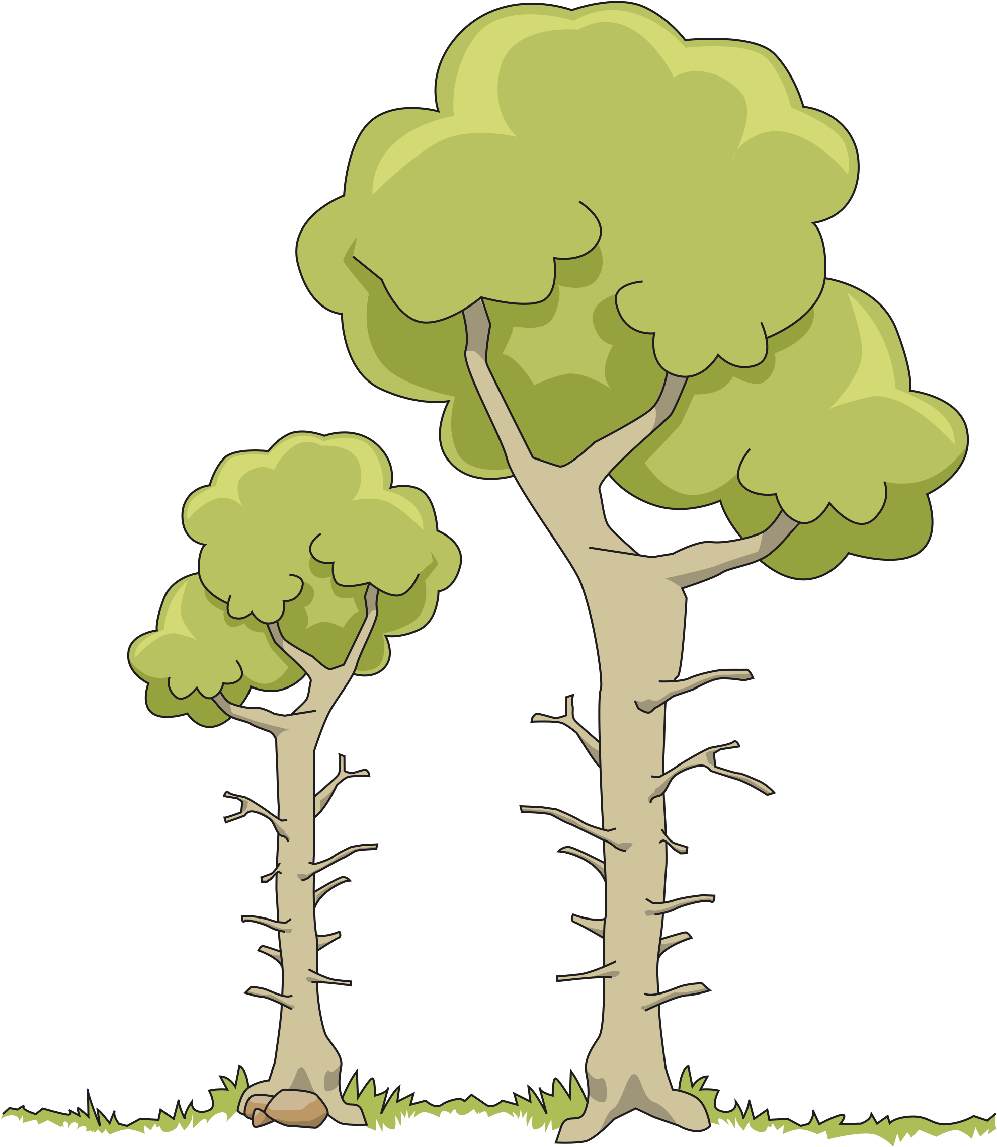 Dead Trees - Clipart Two Trees (2085x2400)