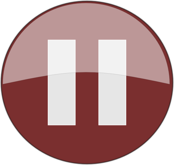 Pause Clip Art At Clker - Button (600x567)