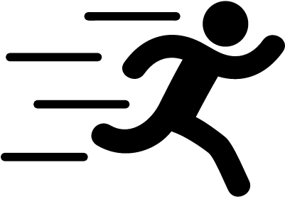 Runer Silhouette Running Fast Vector - Stay Active (400x400)