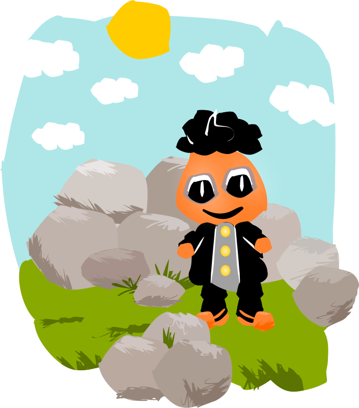Free Doll Between Rocks - Rock (705x800)