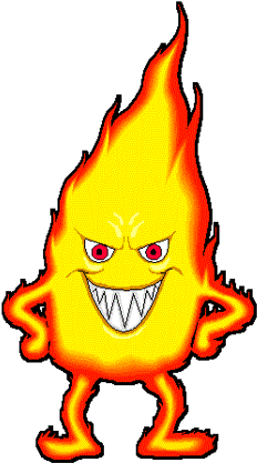 Some Igneous Rocks Form Underground - Fire Cartoon (424x504)