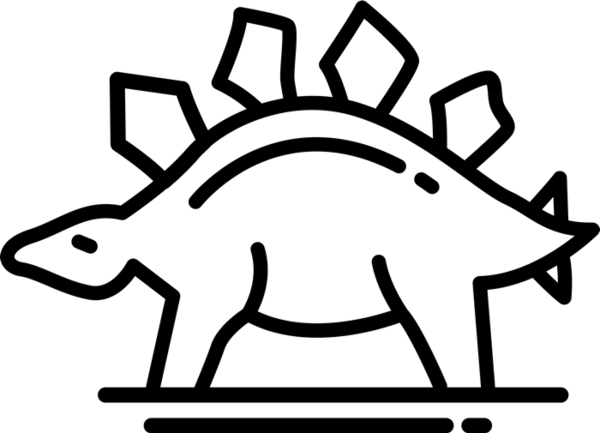 Stegosaurus Rubber Stamp - Rubber Stamp (600x433)