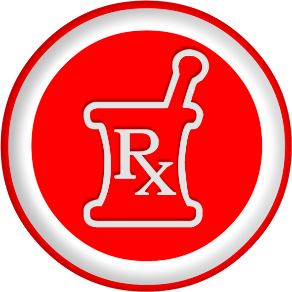 Rx Outline Mortar Pestle - Icon (600x600)