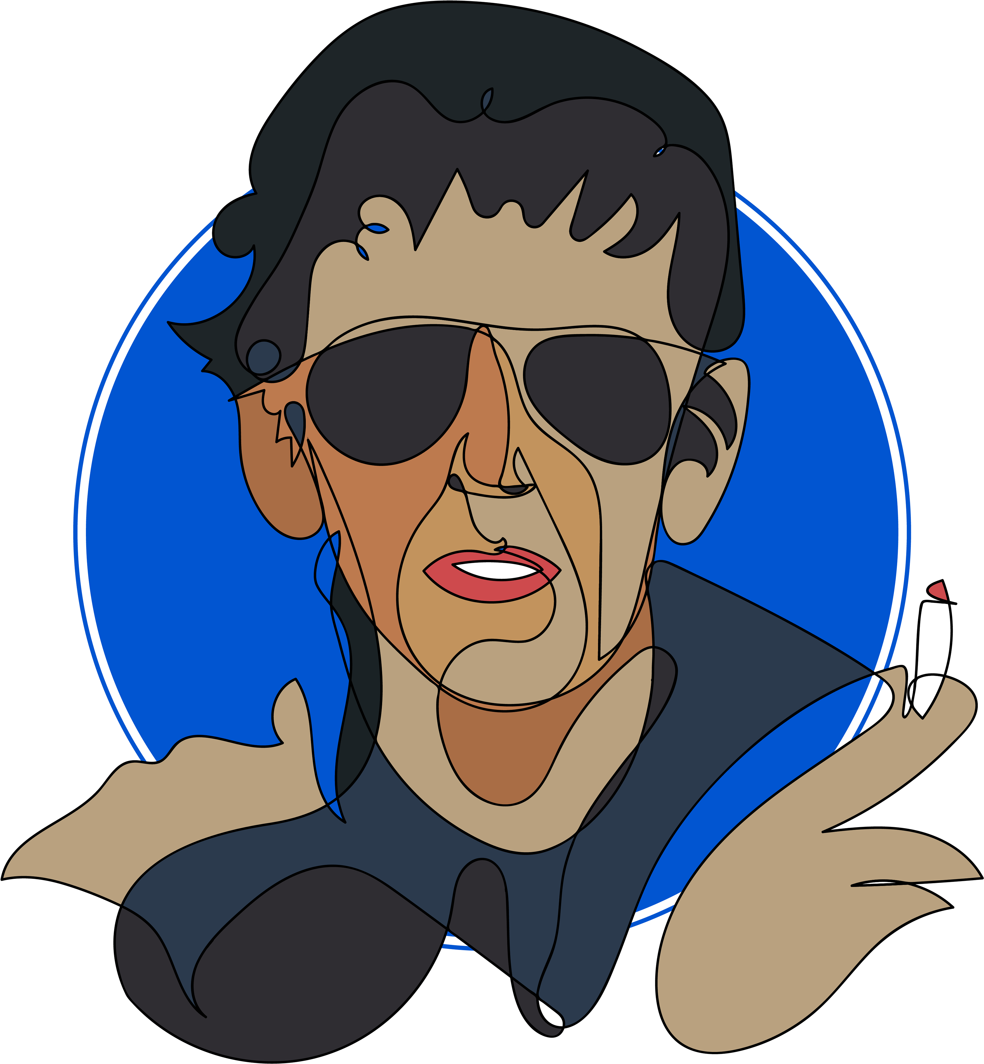 Lou Reed - " - Cartoon (3840x3840)
