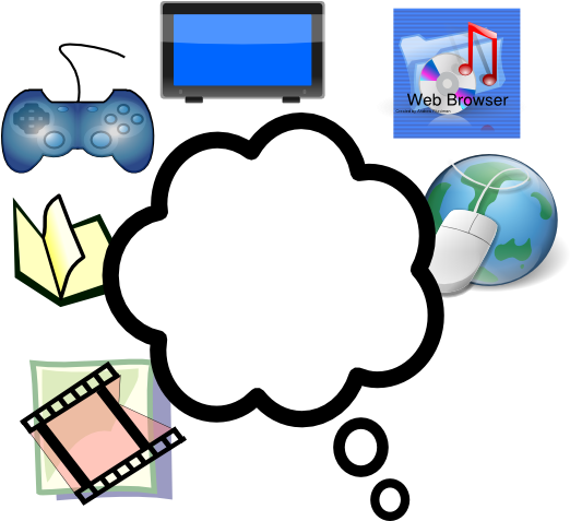 Media Thinking Clip Art - Thought Bubble Pdf (600x476)