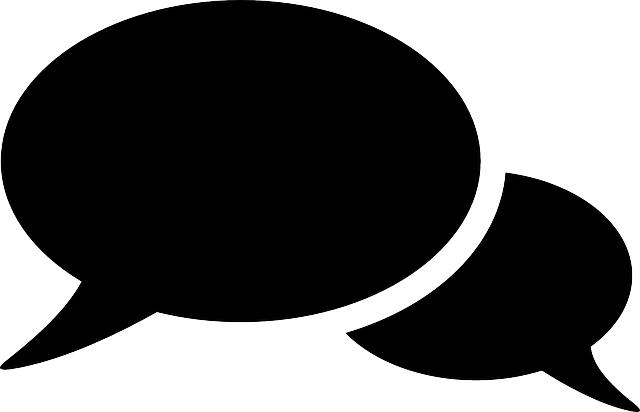 Speech Bubbles Conversation Black Blank Ch - Speech Bubble Conversation (640x412)