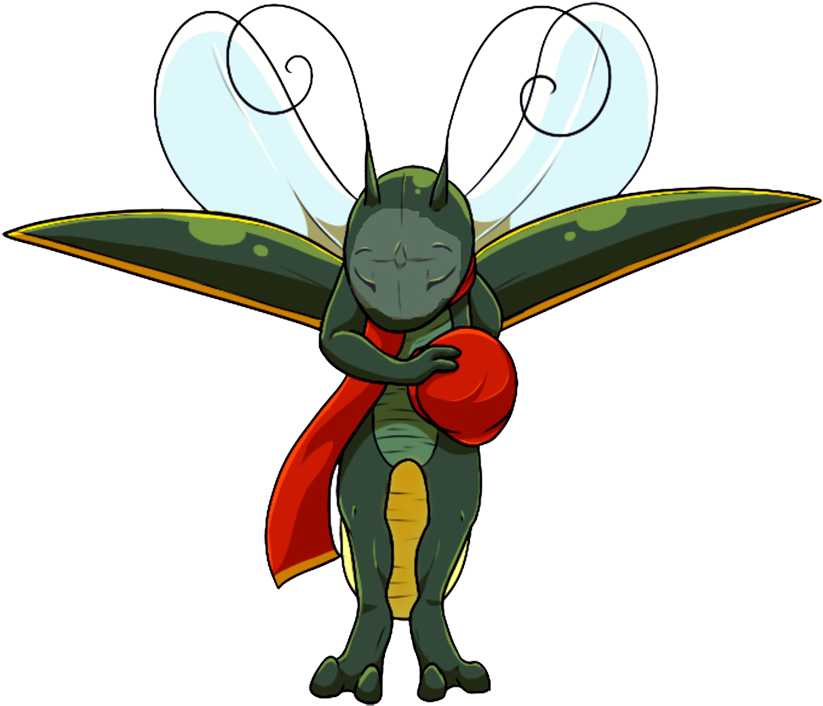 Small Firefly Bow2 - Cartoon (871x757)