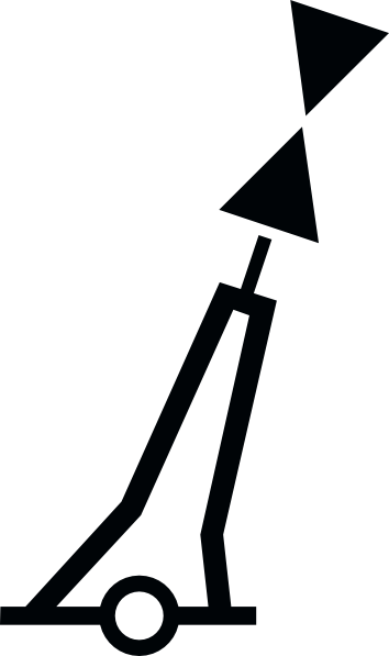 Free Vector Nchart Symbol Int Cardinal Mark Pillar - 흑백 마크 (354x597)