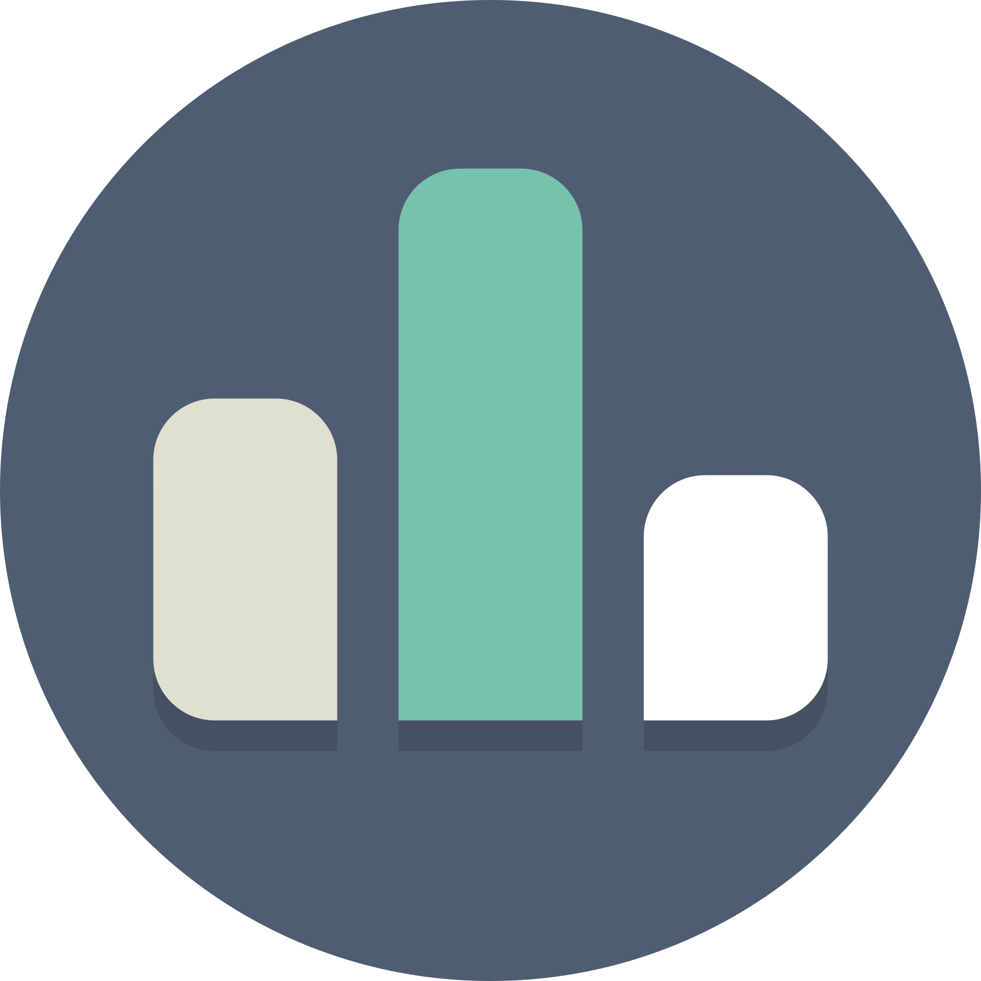 Open - Chart Icon Circle Png (2000x2000)