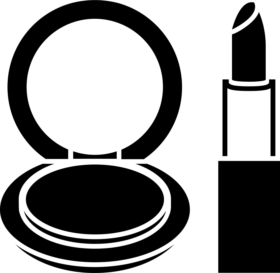 Image Result For Makeup Vector Black And White - Gearbest Creative Household Diy Cosmetics Shape Wall (980x956)