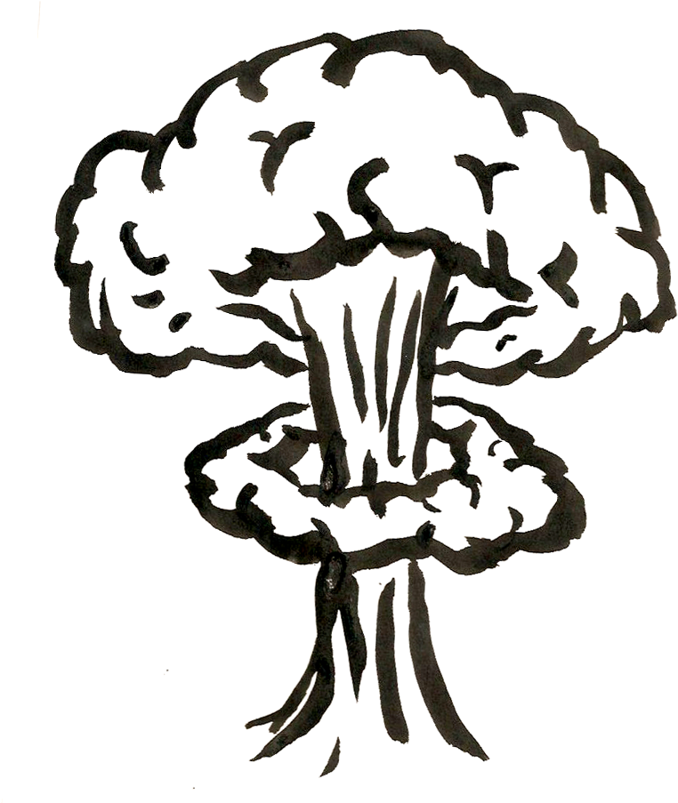 Drawn Explosions Nuclear Blast - Nuclear Blast Drawing (1380x905)