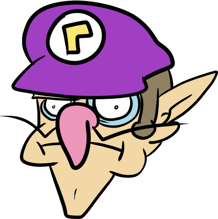 Youtube Video Game - Waluigi Drawing (900x876)