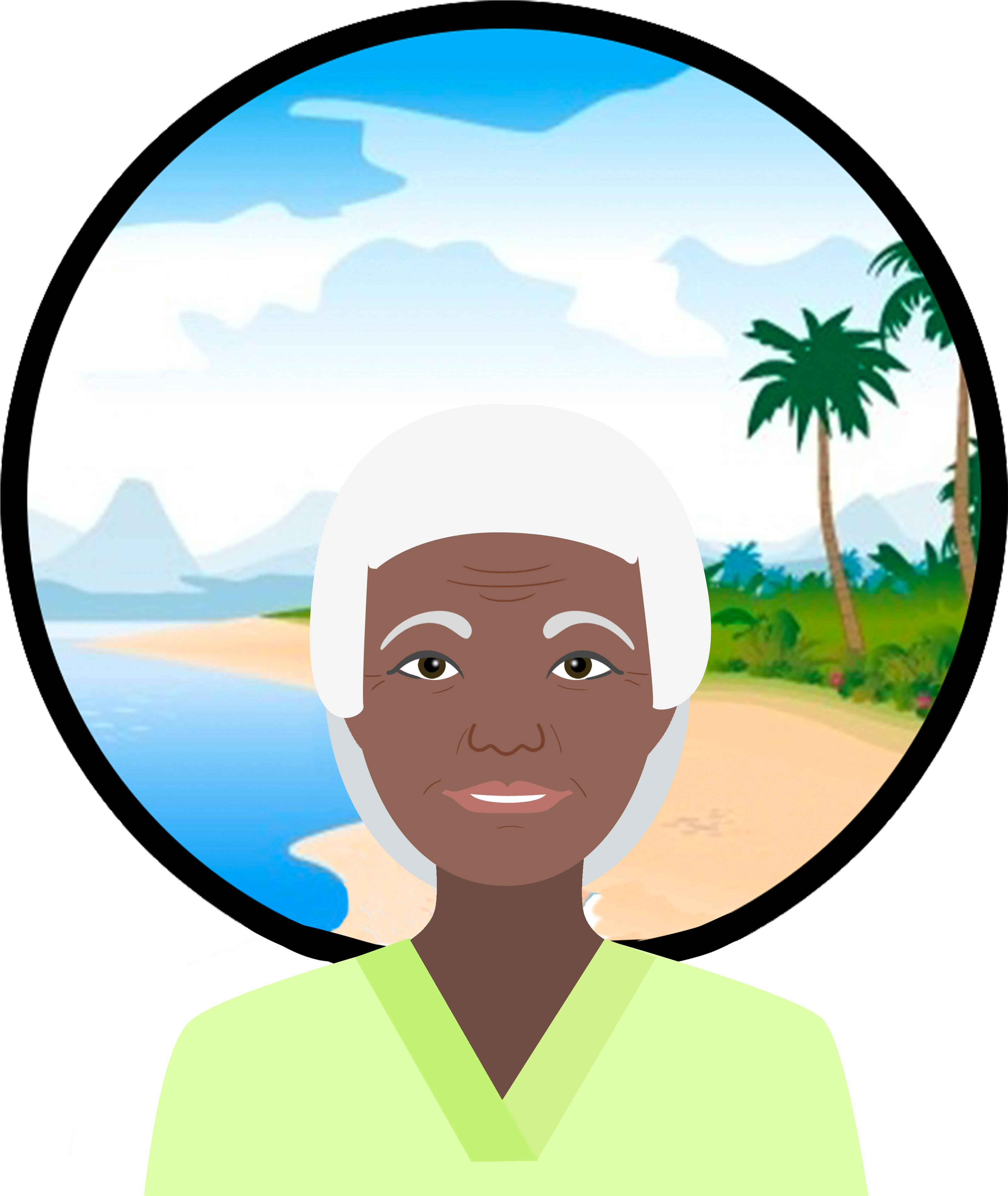Retired Nurse - Beach Vector (3900x3900)