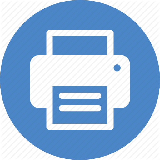 Print Icon Round Png (512x512)