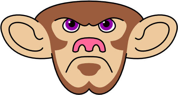 Angry Monkey By Dracos - Cartoon (640x416)