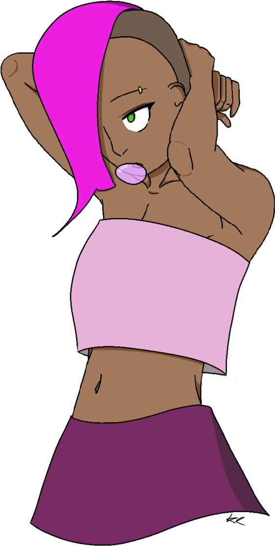 Bubblegum B Tch - Drawing (653x1222)