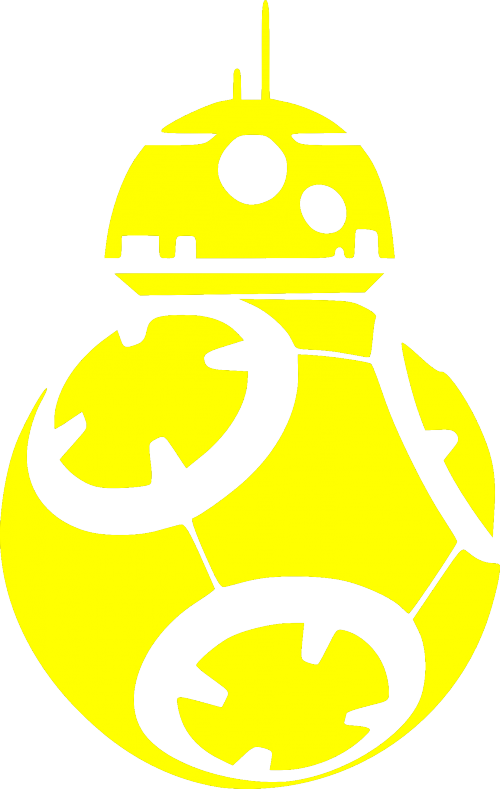 Please Note That The White Image Is A White Sticker - Ride Catalog Star Wars Inspired Bb8 Bb-8 Decal Sticker (500x789)