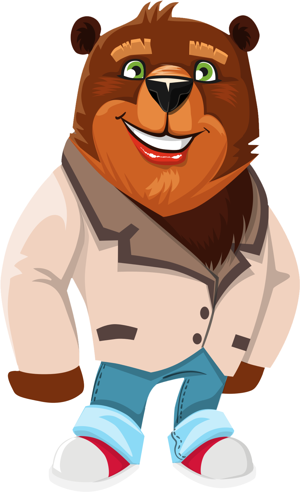 Bear Vector Png Image - Bear Png Vector (1197x1833)