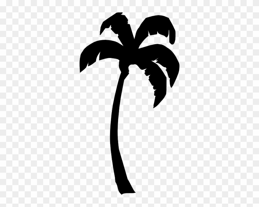 Palm Black Clip Art At Clker - Palm Tree Clipart Black And White #2230