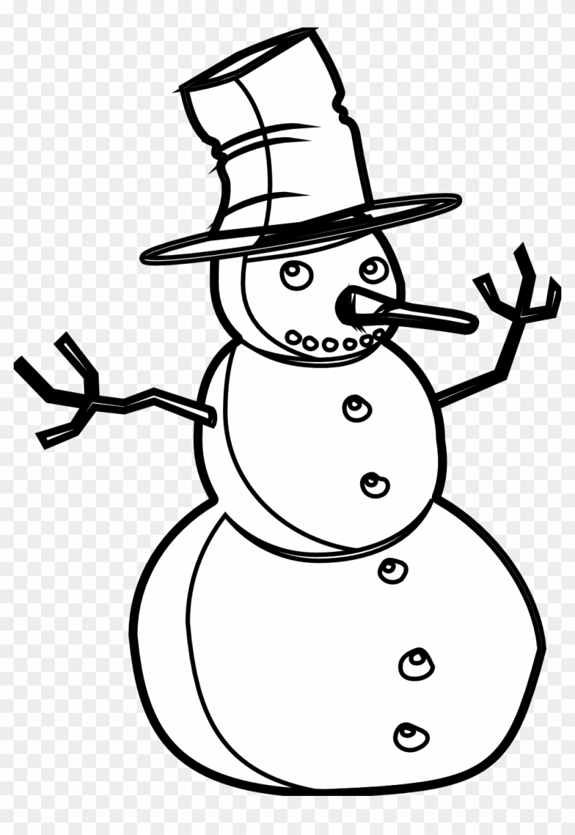 Snowman Black And White Snowman Black And White Snowman - Black And White Snowman Png #2488