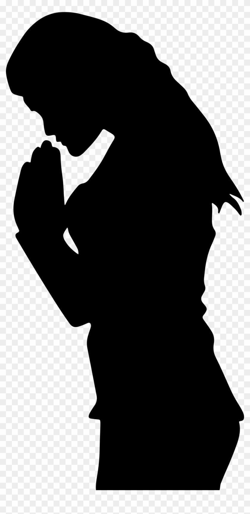Woman Praying Silhouette - Praying Png #3176