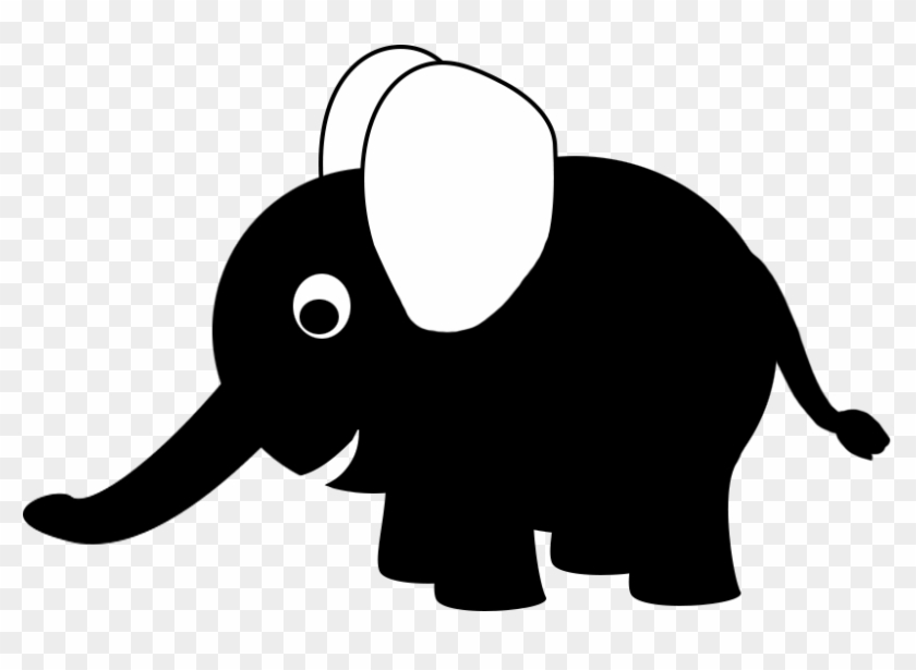 Best Elephant Clipart Black And White - Black Elephant Clipart #3364