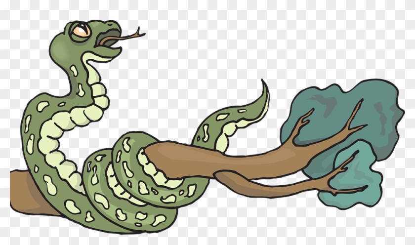 Snake Tree Branch Leaves Reptile Hissing Curled - Snake Tree Branch Leaves Reptile Hissing Curled #358