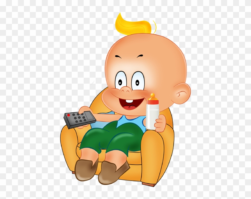 Funny Baby Boy Playing Cartoon Clipart - Funny Baby Boy Clipart #4005