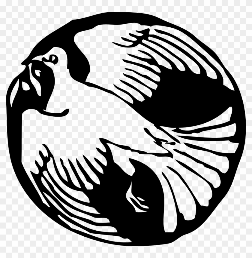 Free Vector Dove In Circle Clip Art - Dove Clip Art #4285