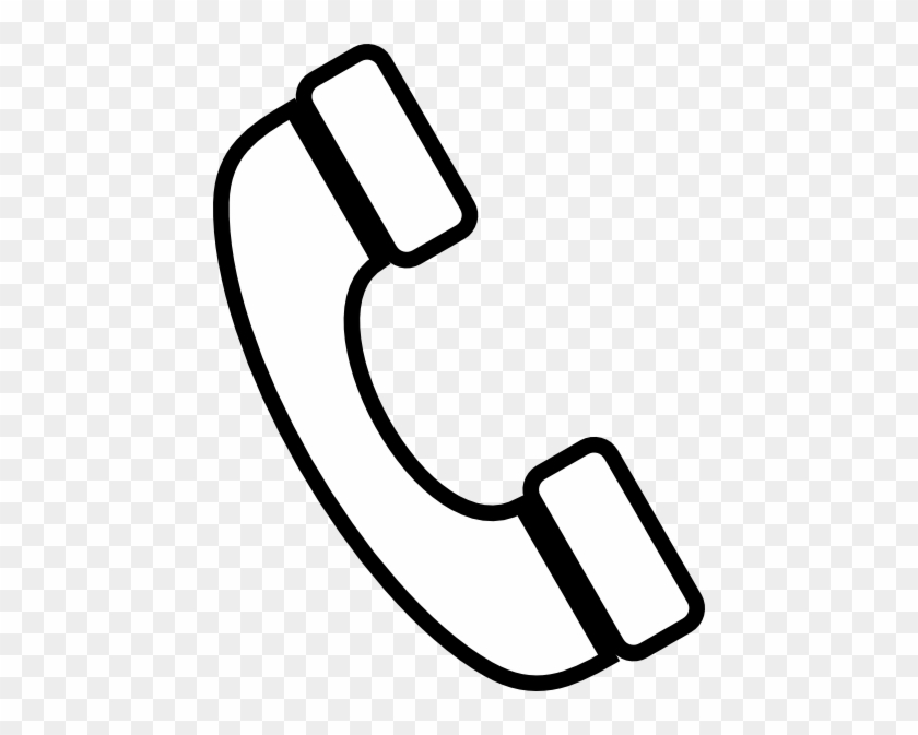 Mobile Phone Clip Art Black And White - Phone Clip Art White #5643