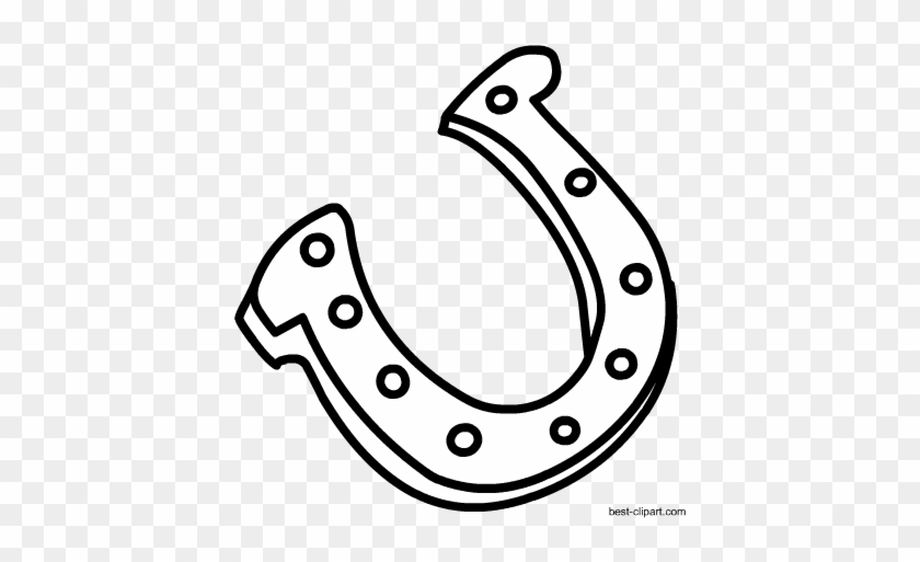 Horse Shoe Black And White Clipart Image - Clip Art #6066