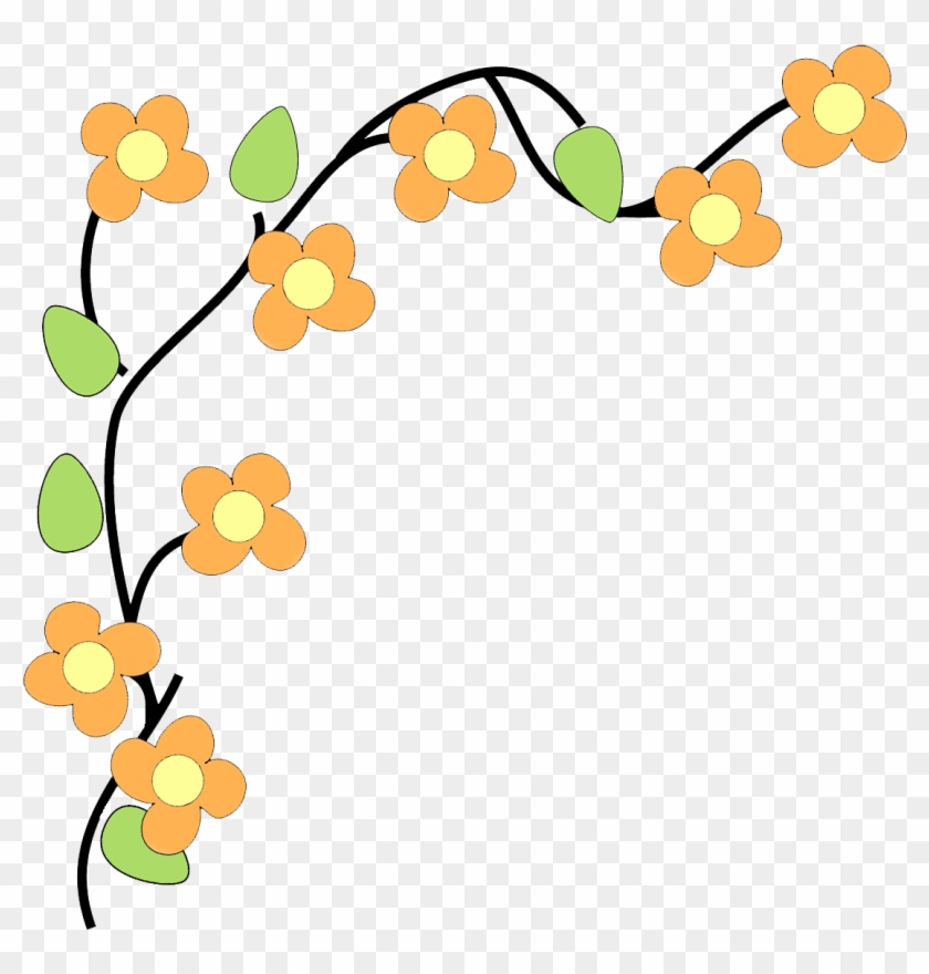 Flower Border Free Printable Clip - Flower Clipart Border Transparent #6117