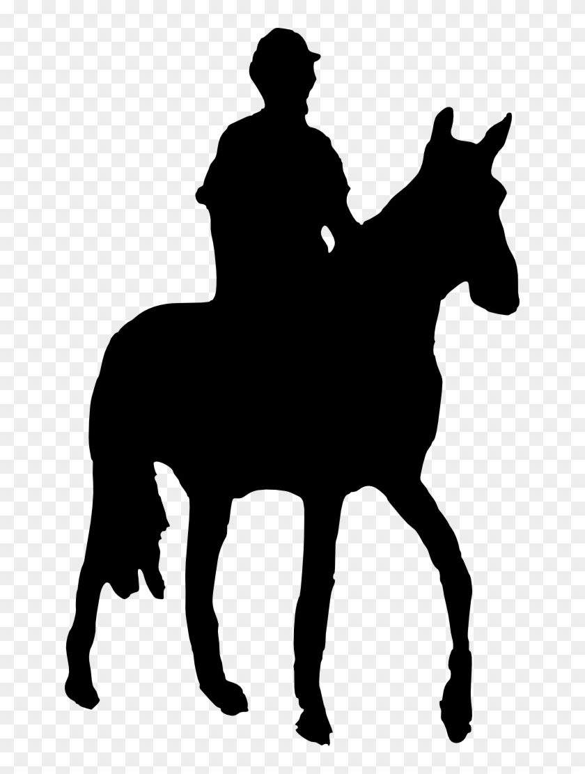 Western Horse And Rider Silhouette - Man On Horse Silhouette #6286