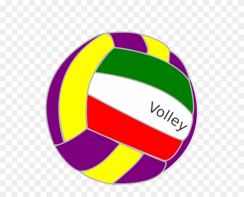 Colorful - Volleyball - Clipart - Colorful Volleyball Clipart #6452