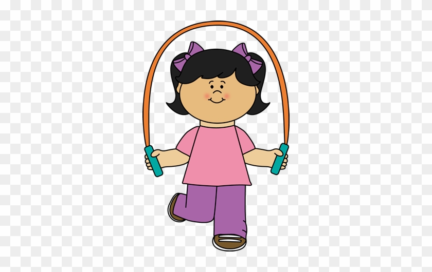 Girl Playing Jump Rope Clip Art - Girl Jumping Rope Clipart #6738