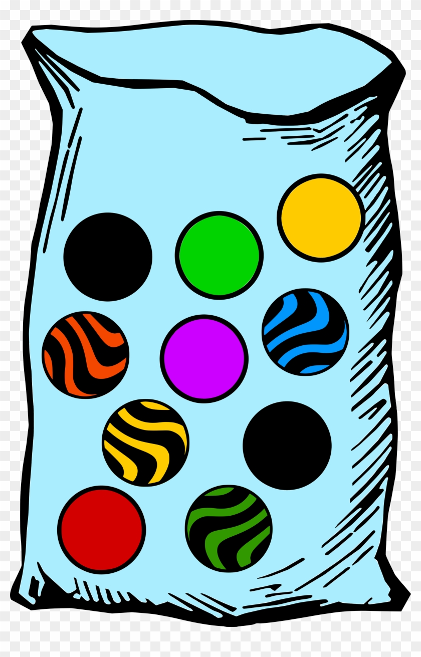 Download Free Clip Art Children's Marbles - Bag Of Ten Marbles #6779