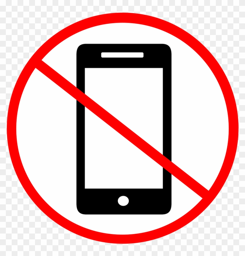 No Cell Phone Clip Art No Phone Cell Free Image On - Phone With Line Through #6902