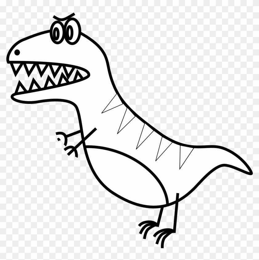 Drawn Dinosaur Simple - T Rex Drawing Easy #7095