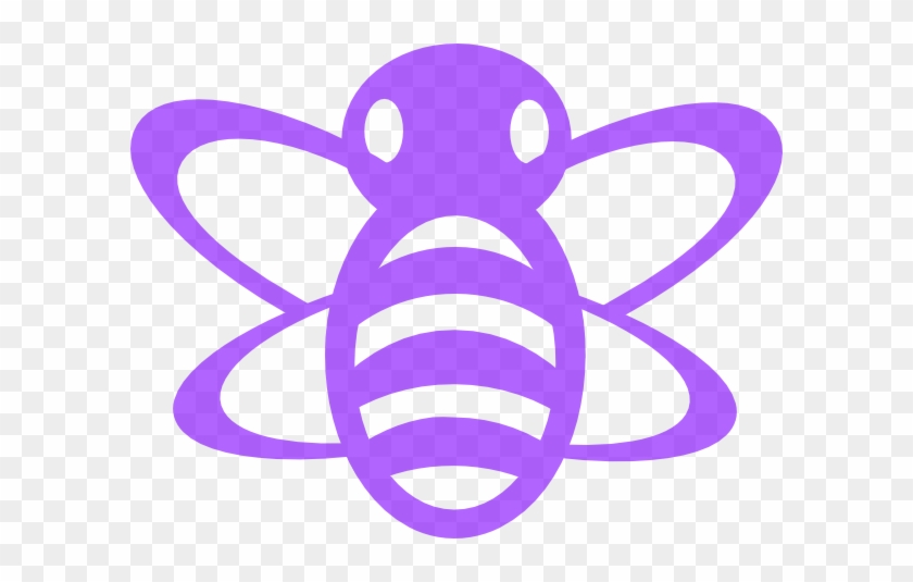 Purple Bee Clip Art At Clker - Bumble Bee Clip Art #7144