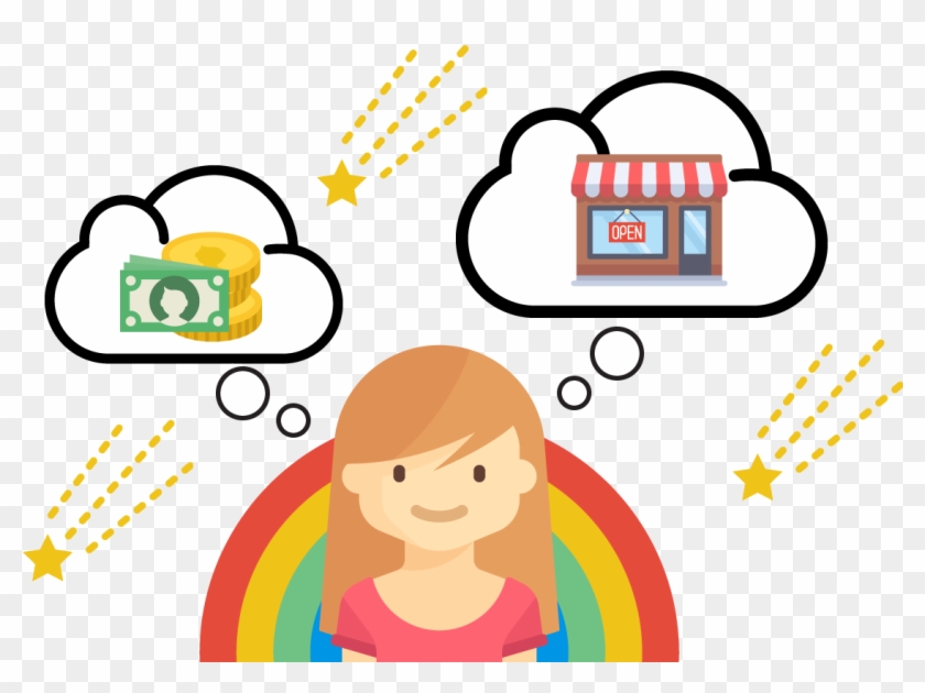 Child Thinking Mentoring Kids To Become Entrepreneurs - Entrepreneurship Clipart Png #7185