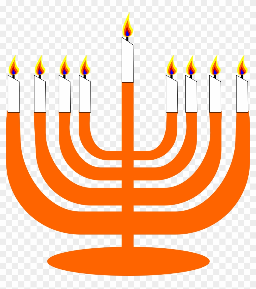 Hanukkah Thanksgiving Clip Art - Menorah Clip Art #7729