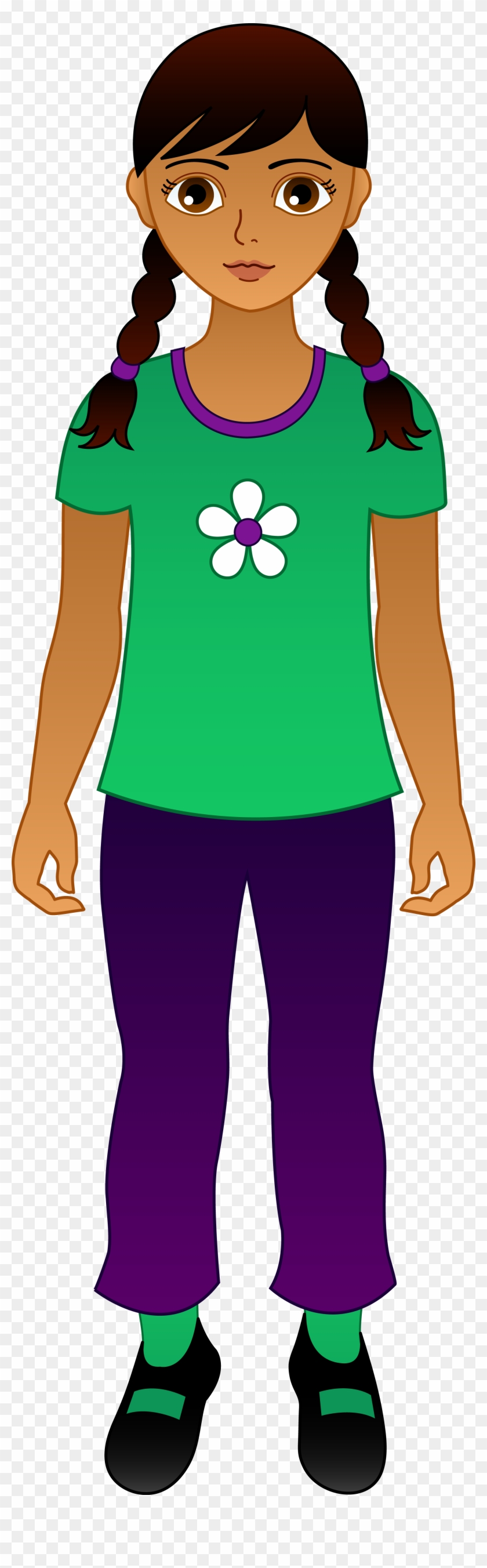 Free Testing Cliparts, Download Free Clip Art, Free - Cartoon Girl With Brown Hair #7906