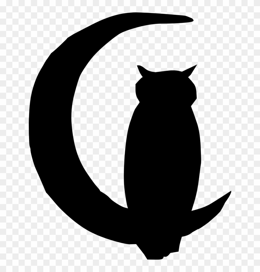 Owl Moon Clip Art At Clker - Owls Silhouette #8029