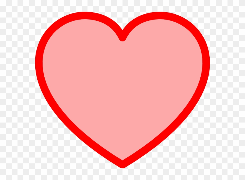 Red Heart Tinted Middle Clip Art At Clipart Library - Clip Art #8137